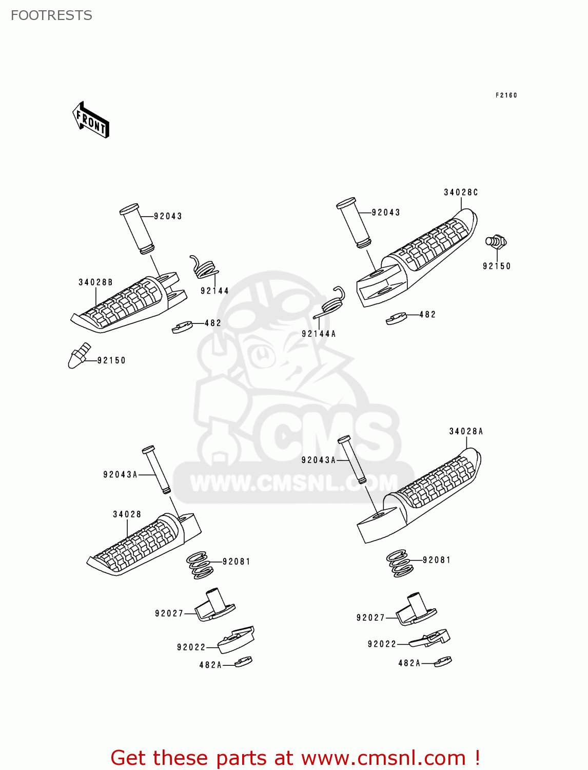 FOOTRESTS ZX1100G3 ZZR1100 1999 FG