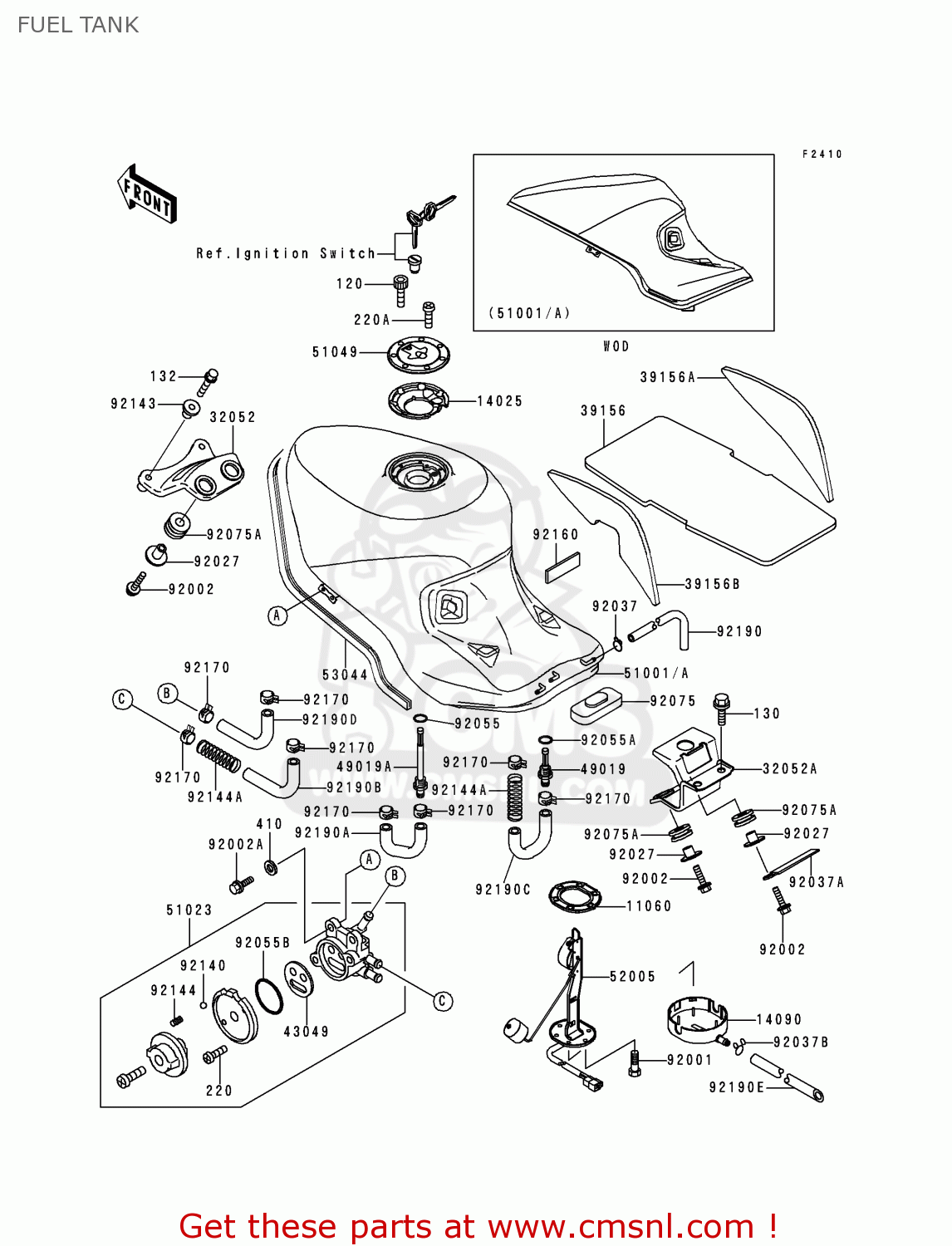 FUEL TANK ZX1100G3 ZZR1100 1999 FG