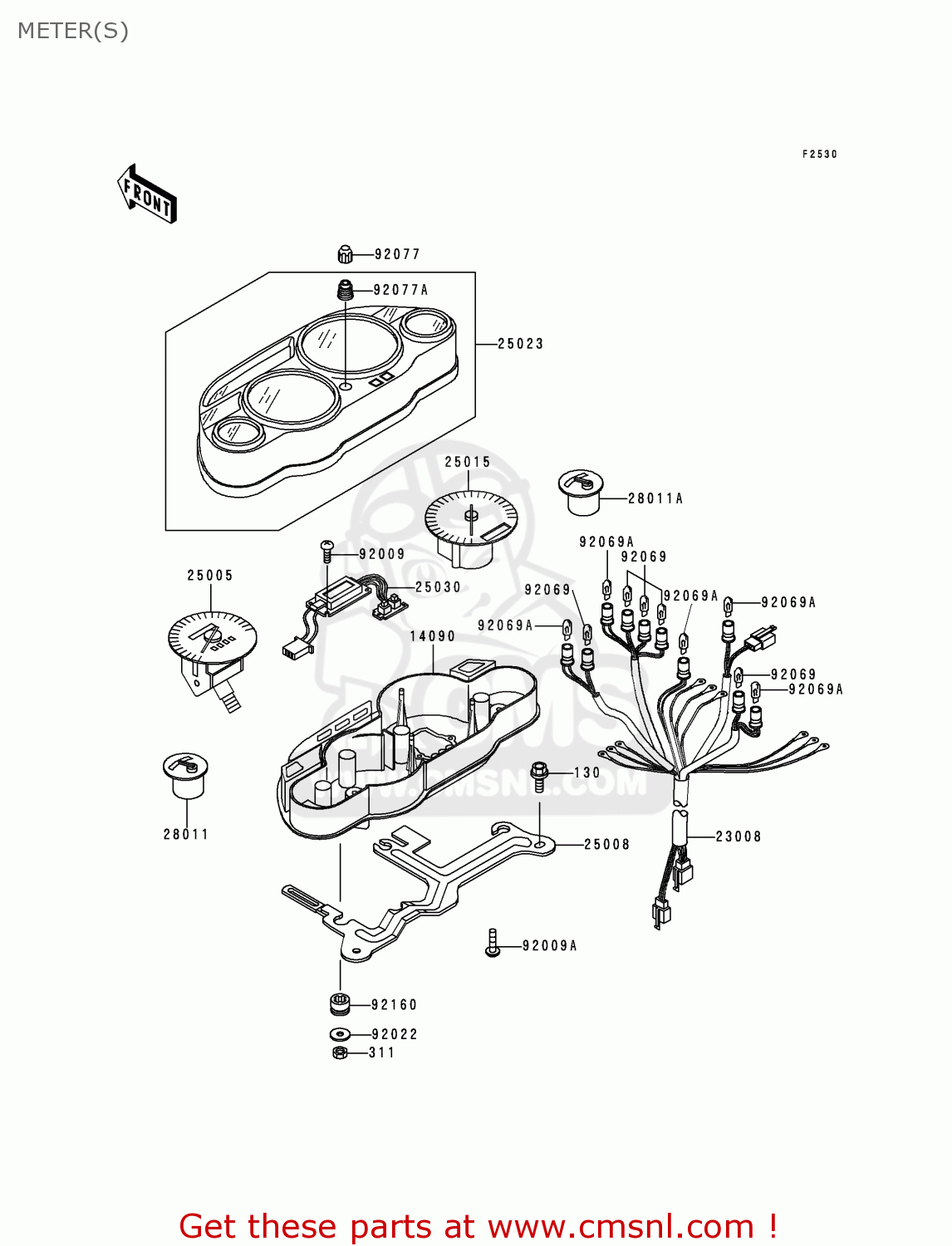 METER(S) ZX1100G3 ZZR1100 1999 FG