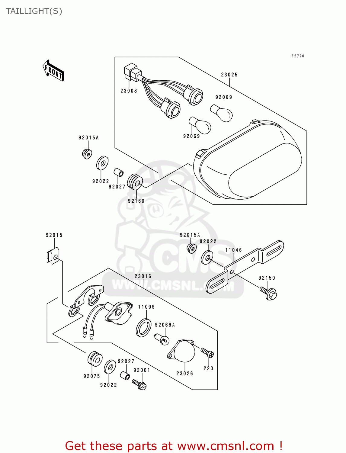 TAILLIGHT(S) ZX1100G3 ZZR1100 1999 FG