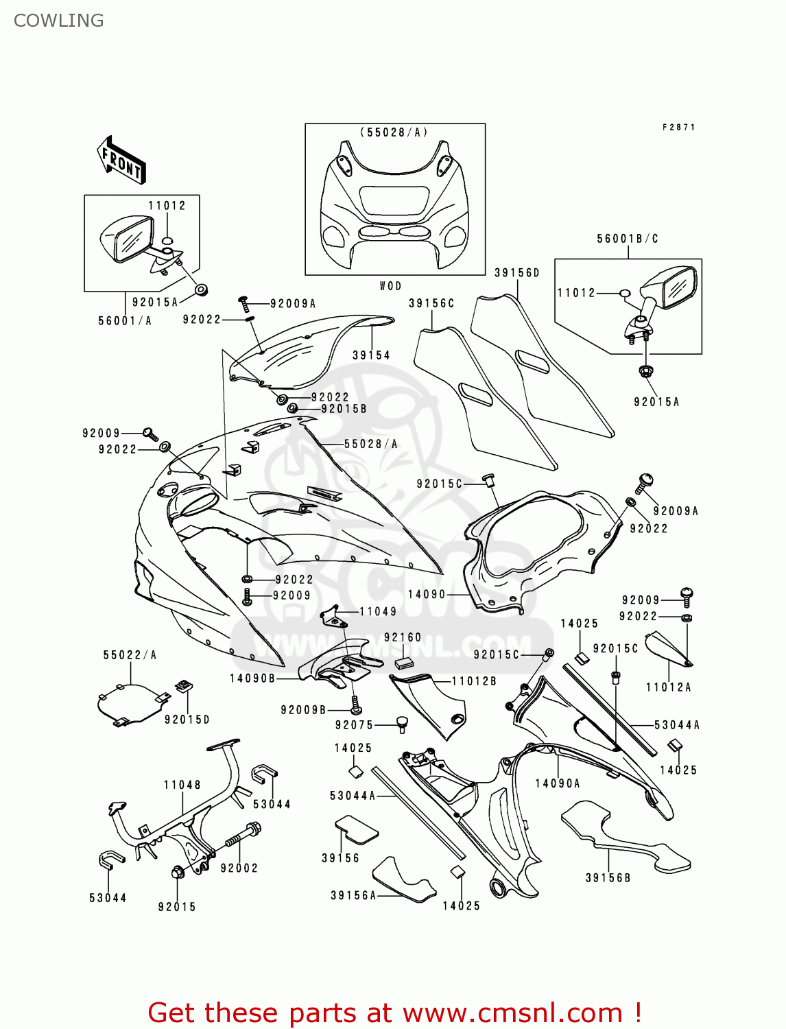 COWLING ZX1100G3 ZZR1100 1999 FG