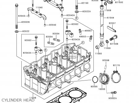 CYLINDER HEAD - ZX1100G3 ZZR1100 1999 FG