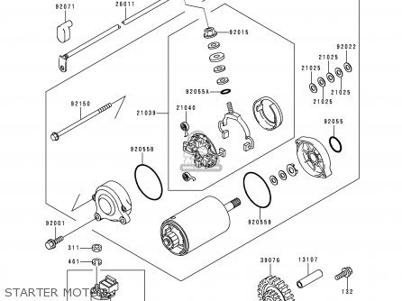 STARTER MOTOR - ZX1100G3 ZZR1100 1999 FG