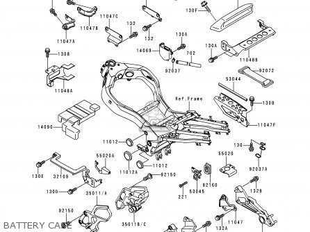BATTERY CASE - ZX1100G3 ZZR1100 1999 FG