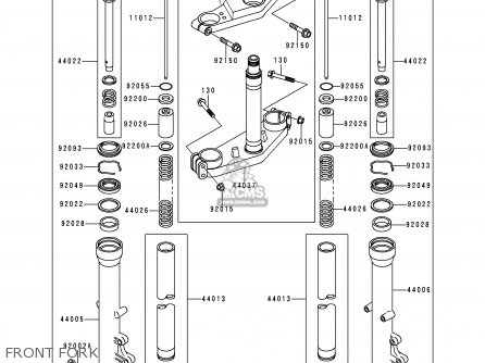 FRONT FORK - ZX1100G3 ZZR1100 1999 FG