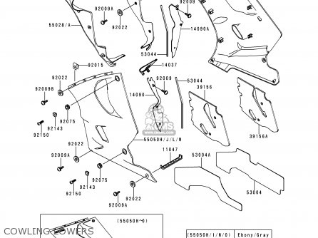 COWLING LOWERS - ZX1100G3 ZZR1100 1999 FG