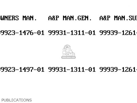 PUBLICATIONS - ZX1100G3 ZZR1100 1999 FG