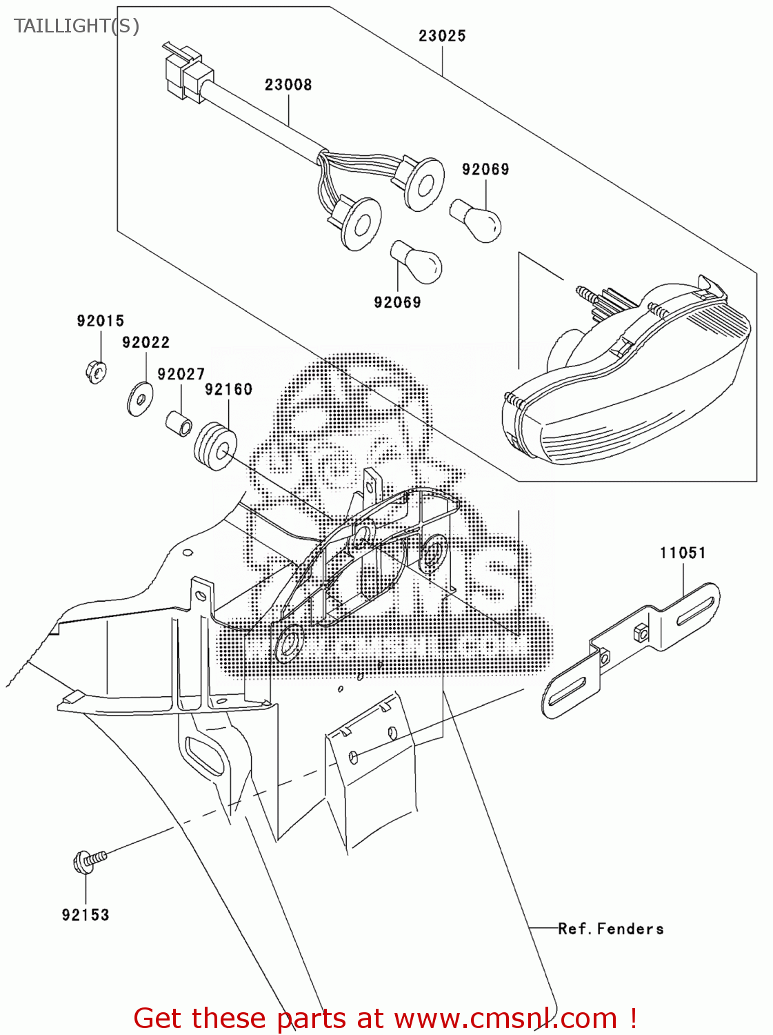 YOU‼️ NOS Kawasaki ZX Ninja Signal Lamp Socket Ass PN 23008-1262