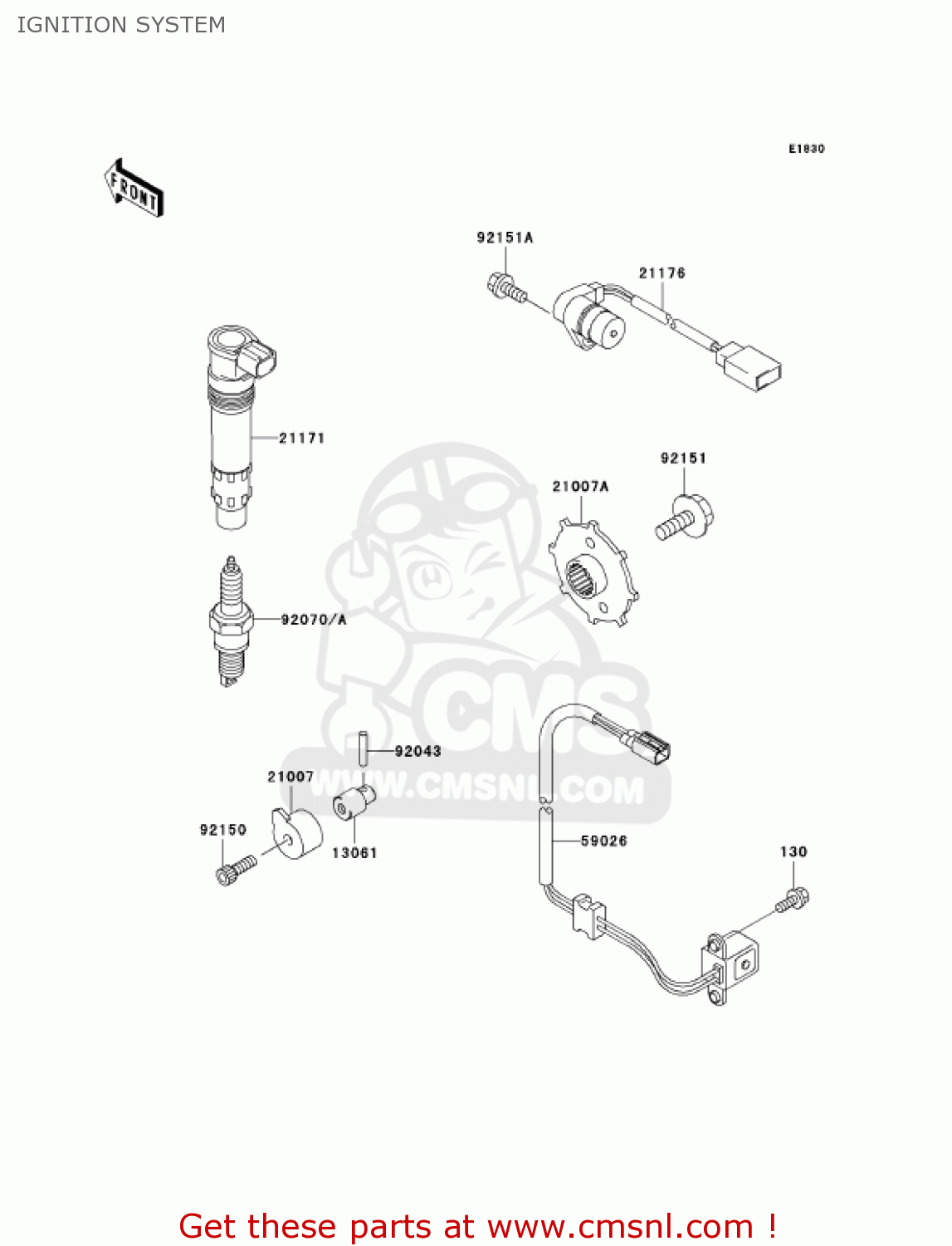 IGNITION SYSTEM ZX1200A1 ZX12R 2000 USA CALIFORNIA CANADA