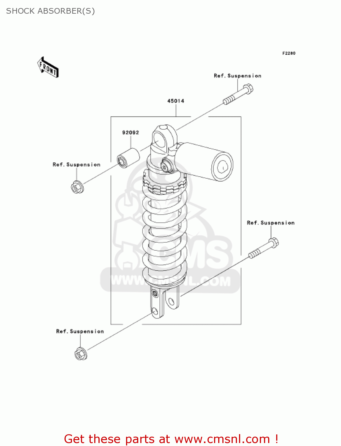 SHOCK ABSORBER(S) ZX1200A1 ZX12R 2000 USA CALIFORNIA CANADA