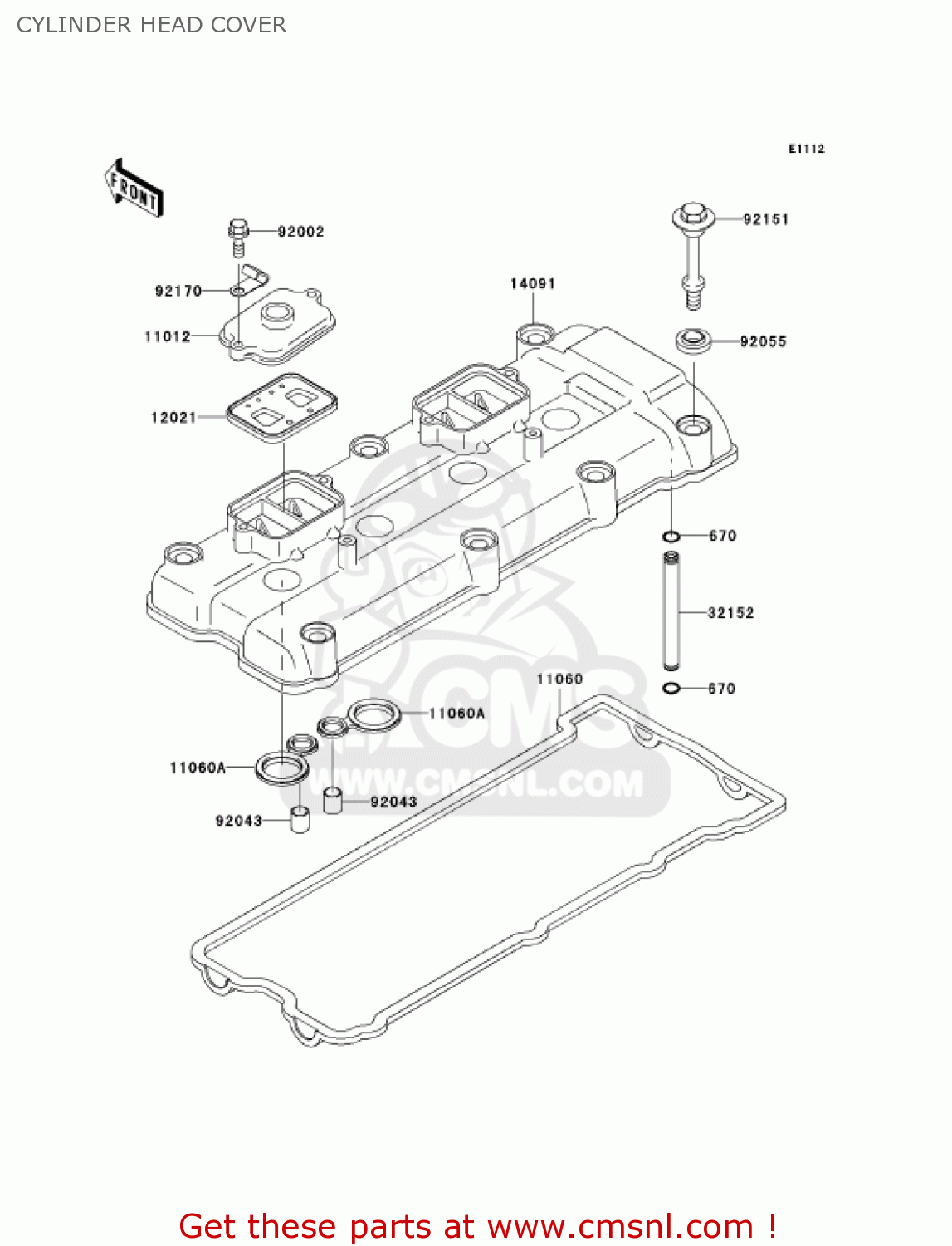 CYLINDER HEAD COVER ZX1200A1 ZX12R 2000 USA CALIFORNIA CANADA