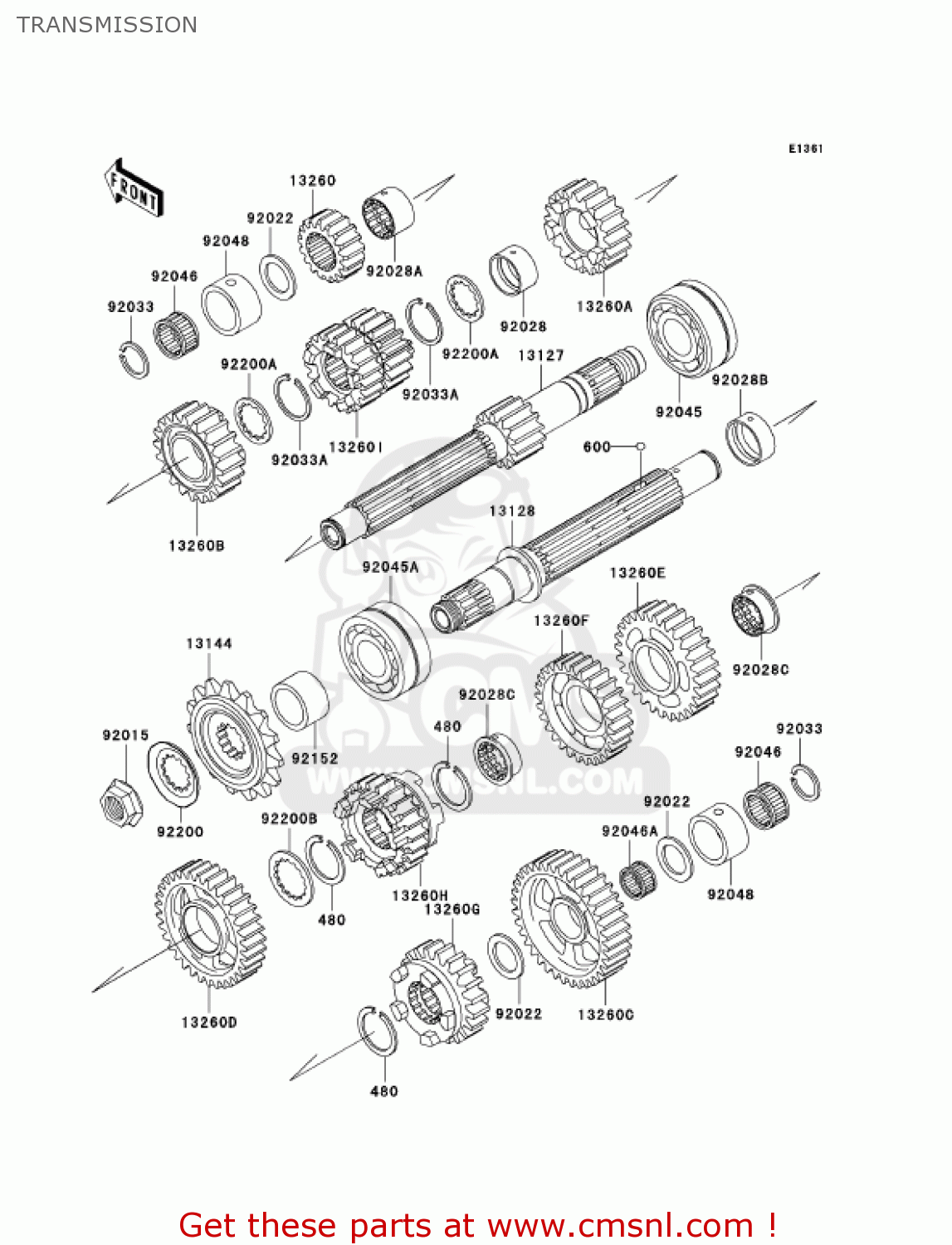 TRANSMISSION ZX1200A1 ZX12R 2000 USA CALIFORNIA CANADA