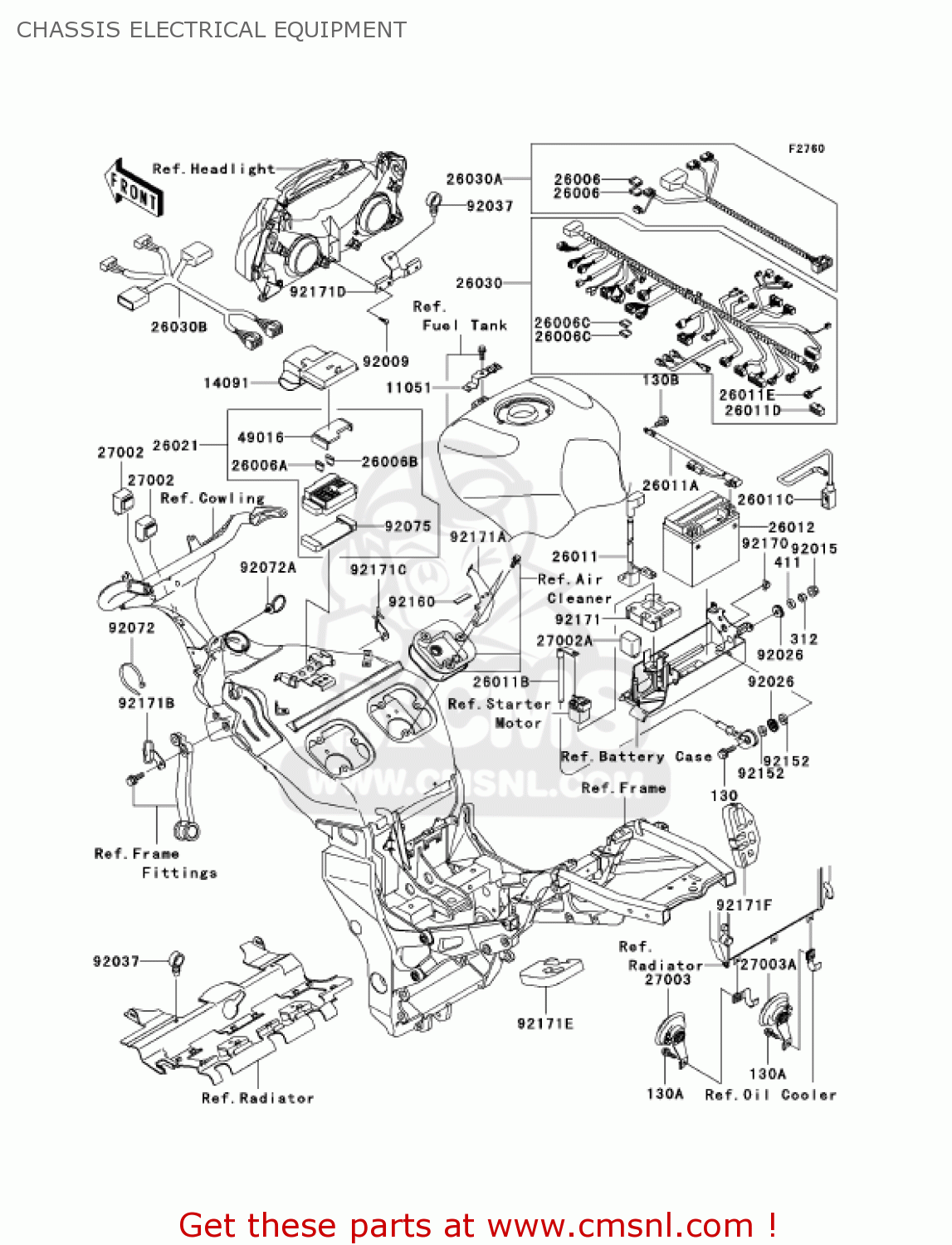 CHASSIS ELECTRICAL EQUIPMENT ZX1200A1 ZX12R 2000 USA CALIFORNIA CANADA