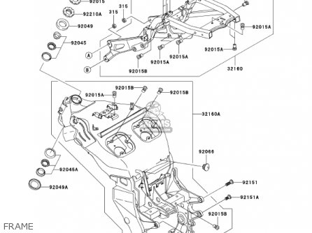 FRAME - ZX1200A1 ZX12R 2000 USA CALIFORNIA CANADA