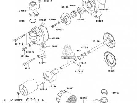 OIL PUMP/OIL FILTER - ZX1200A1 ZX12R 2000 USA CALIFORNIA CANADA