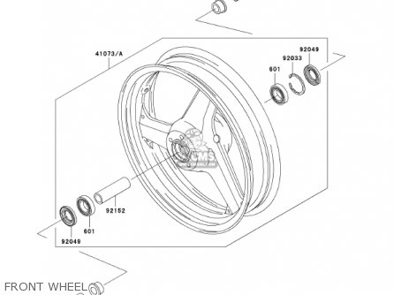 FRONT WHEEL - ZX1200A1 ZX12R 2000 USA CALIFORNIA CANADA