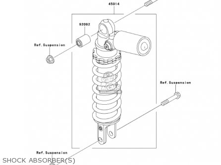 SHOCK ABSORBER(S) - ZX1200A1 ZX12R 2000 USA CALIFORNIA CANADA