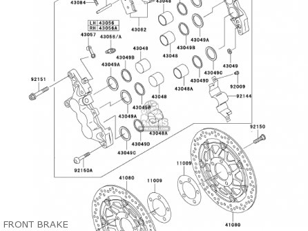 FRONT BRAKE - ZX1200A1 ZX12R 2000 USA CALIFORNIA CANADA