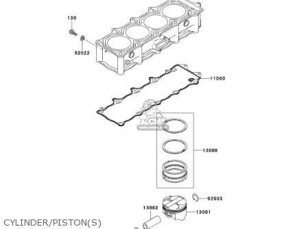CYLINDER/PISTON(S) - ZX1200A1 ZX12R 2000 USA CALIFORNIA CANADA
