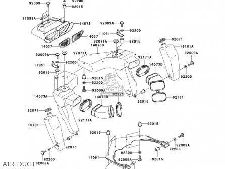 AIR DUCT - ZX1200A1 ZX12R 2000 USA CALIFORNIA CANADA