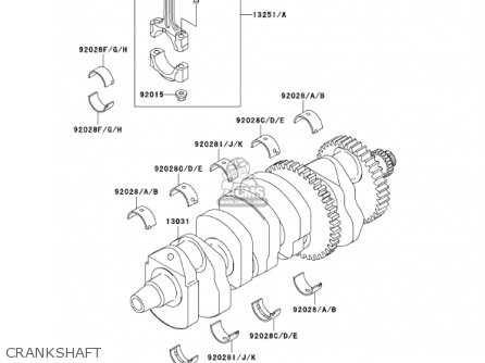 CRANKSHAFT - ZX1200A1 ZX12R 2000 USA CALIFORNIA CANADA