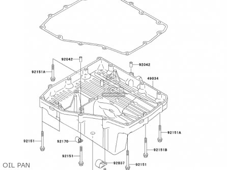 OIL PAN - ZX1200A1 ZX12R 2000 USA CALIFORNIA CANADA