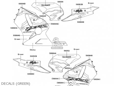 Kawasaki ZX1200A2 ZX12R 2001 USA CALIFORNIA CANADA パーツ