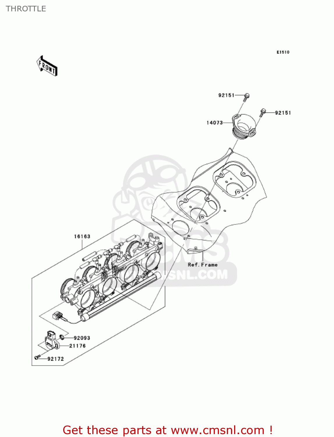 THROTTLE ZX1200A2 ZX12R 2001 USA CALIFORNIA CANADA