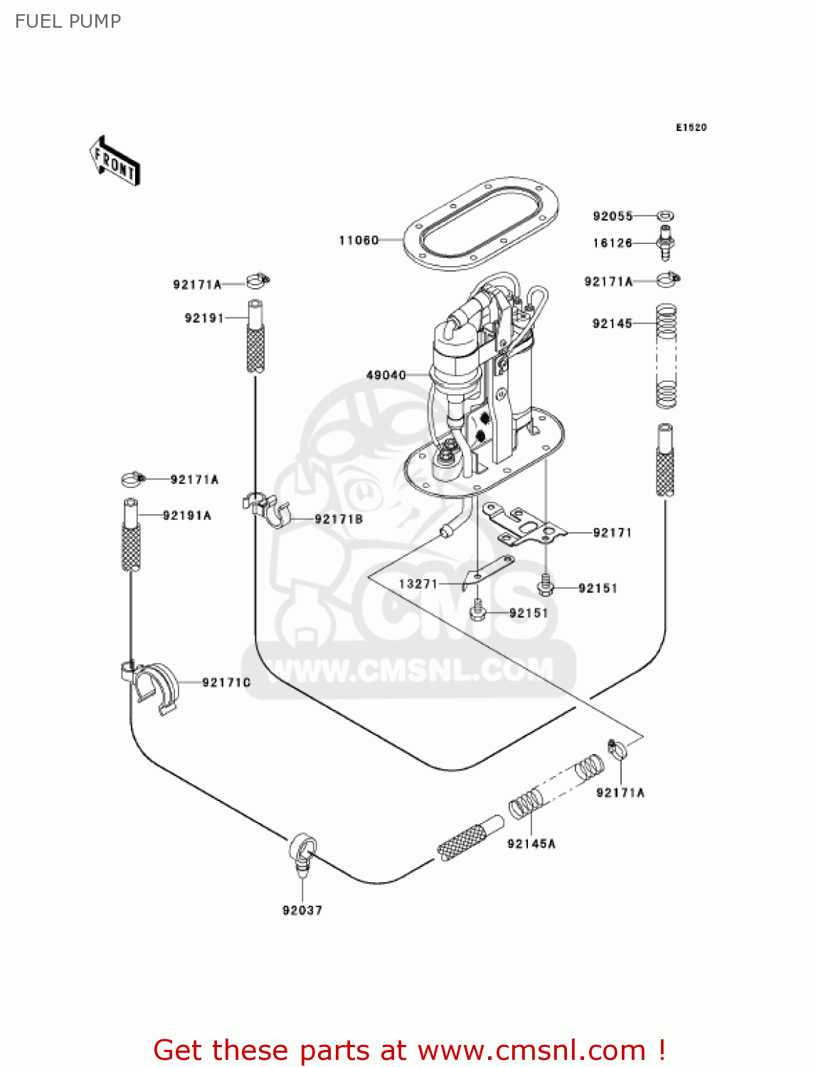 FUEL PUMP ZX1200A2 ZX12R 2001 USA CALIFORNIA CANADA