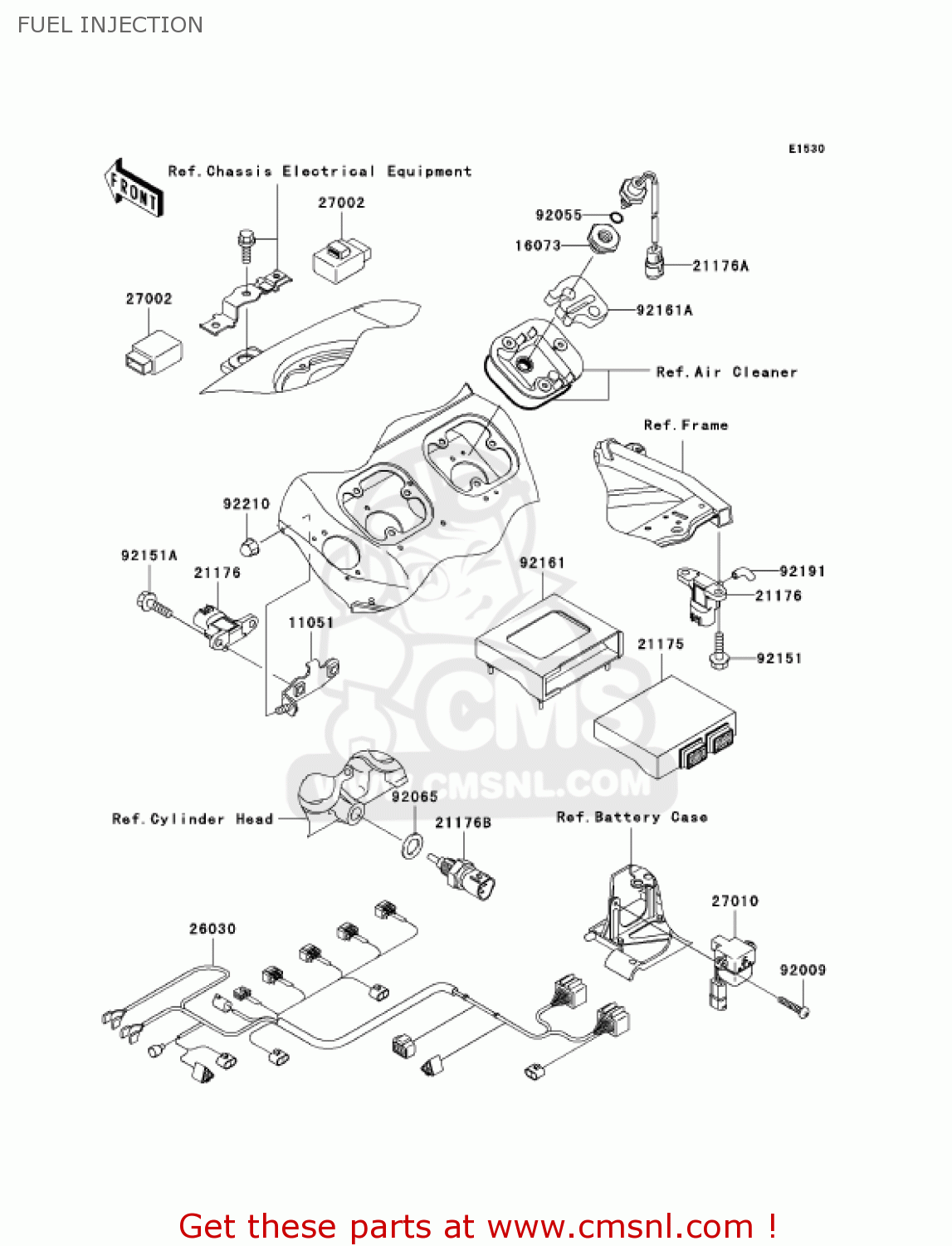 FUEL INJECTION ZX1200A2 ZX12R 2001 USA CALIFORNIA CANADA