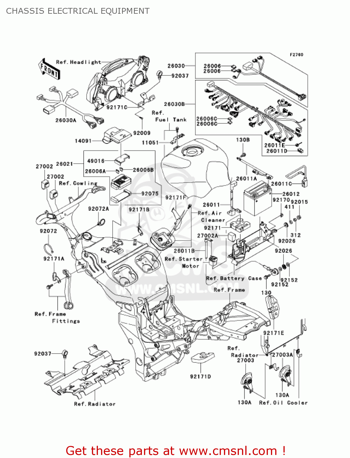 CHASSIS ELECTRICAL EQUIPMENT ZX1200A2 ZX12R 2001 USA CALIFORNIA CANADA