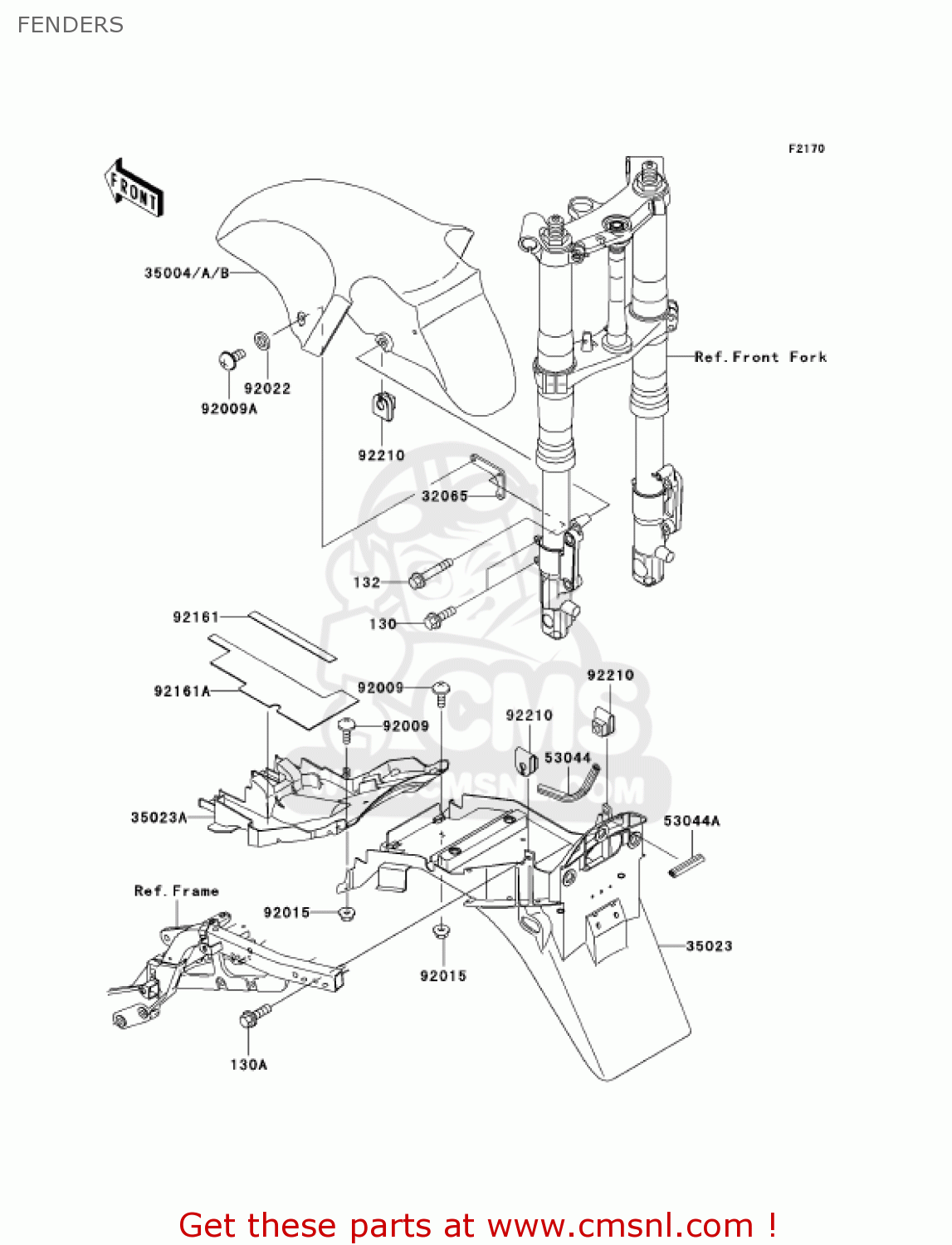 FENDERS ZX1200A2 ZX12R 2001 USA CALIFORNIA CANADA