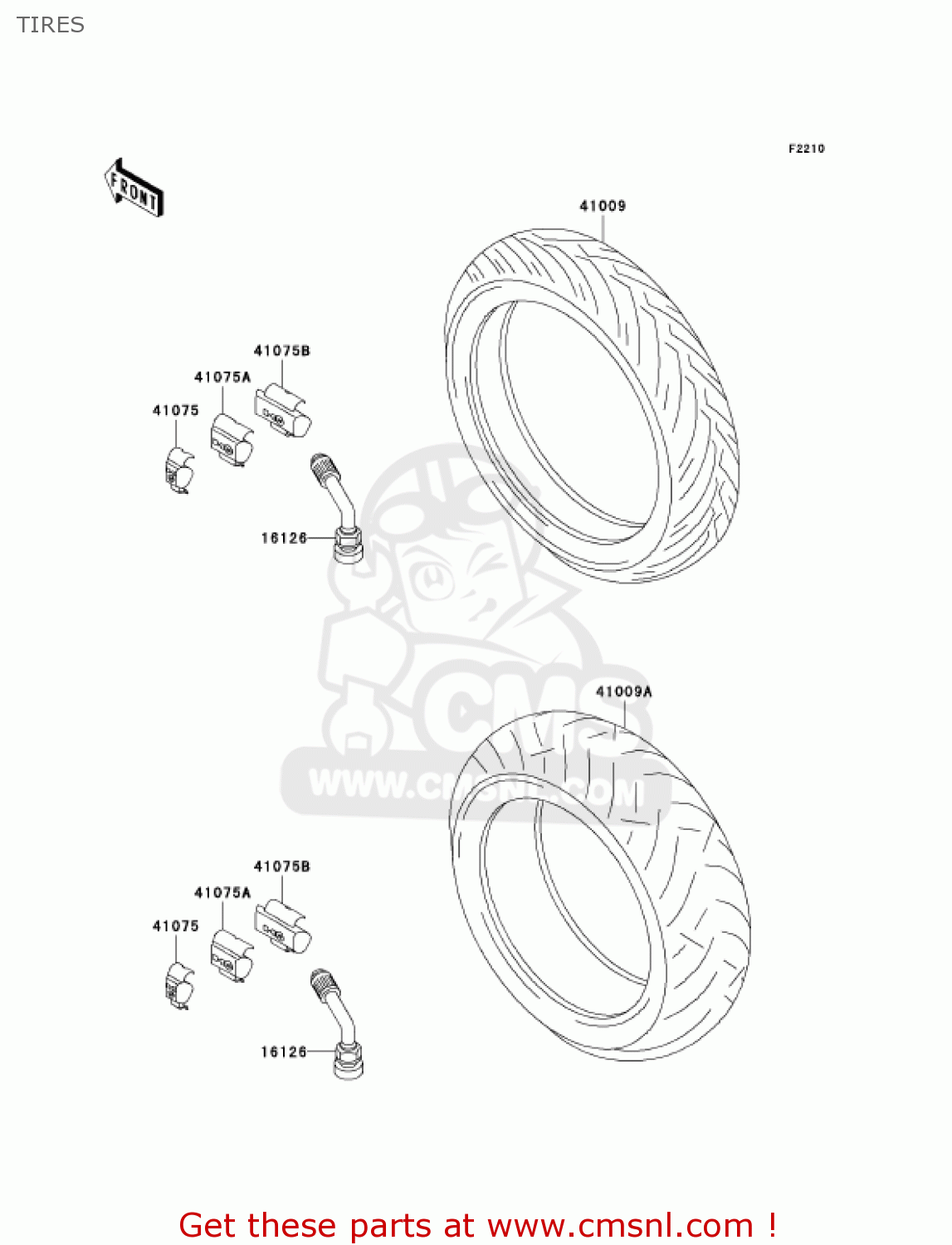 TIRES ZX1200A2 ZX12R 2001 USA CALIFORNIA CANADA