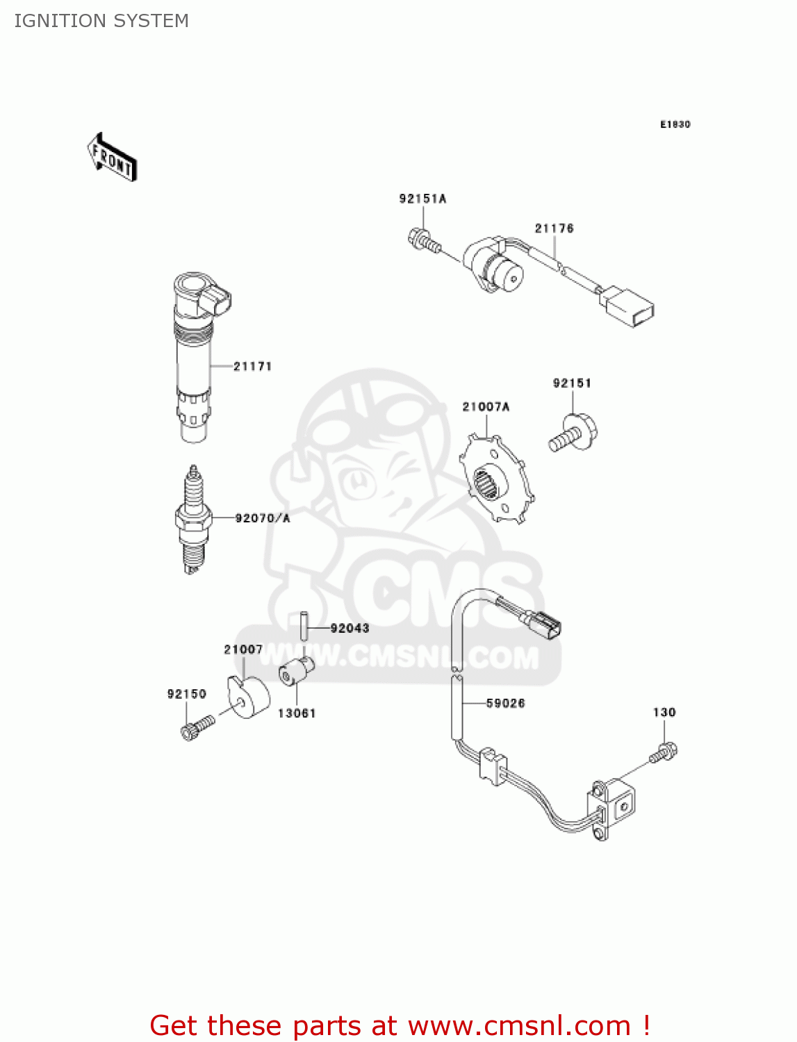 IGNITION SYSTEM ZX1200A2 ZX12R 2001 USA CALIFORNIA CANADA