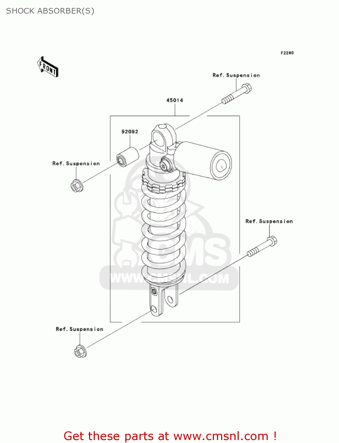 SHOCK ABSORBER(S) ZX1200A2 ZX12R 2001 USA CALIFORNIA CANADA
