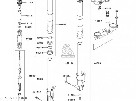 FRONT FORK - ZX1200A2 ZX12R 2001 USA CALIFORNIA CANADA