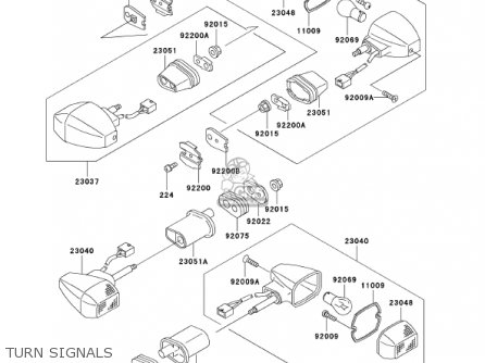 TURN SIGNALS - ZX1200A2 ZX12R 2001 USA CALIFORNIA CANADA