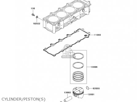 CYLINDER/PISTON(S) - ZX1200A2 ZX12R 2001 USA CALIFORNIA CANADA