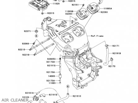 AIR CLEANER - ZX1200A2 ZX12R 2001 USA CALIFORNIA CANADA