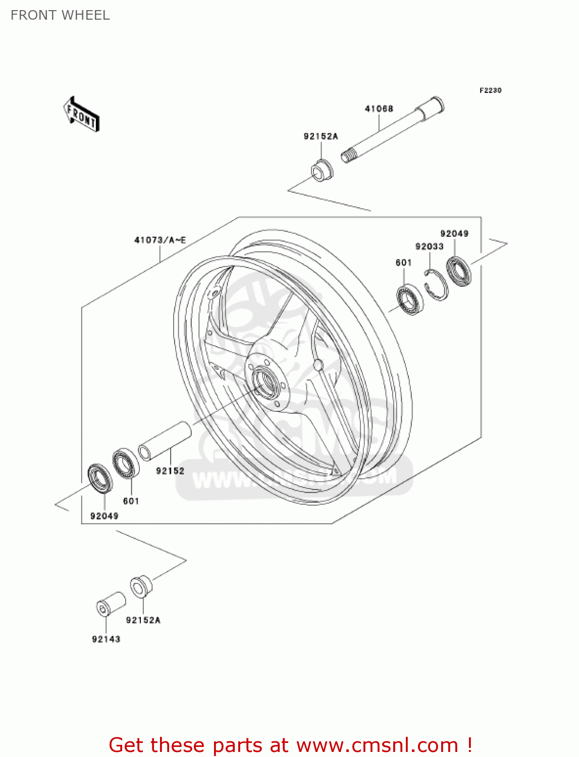 Kawasaki ZX1200B1 ZX12R 2002 USA CALIFORNIA CANADA FRONT WHEEL buy
