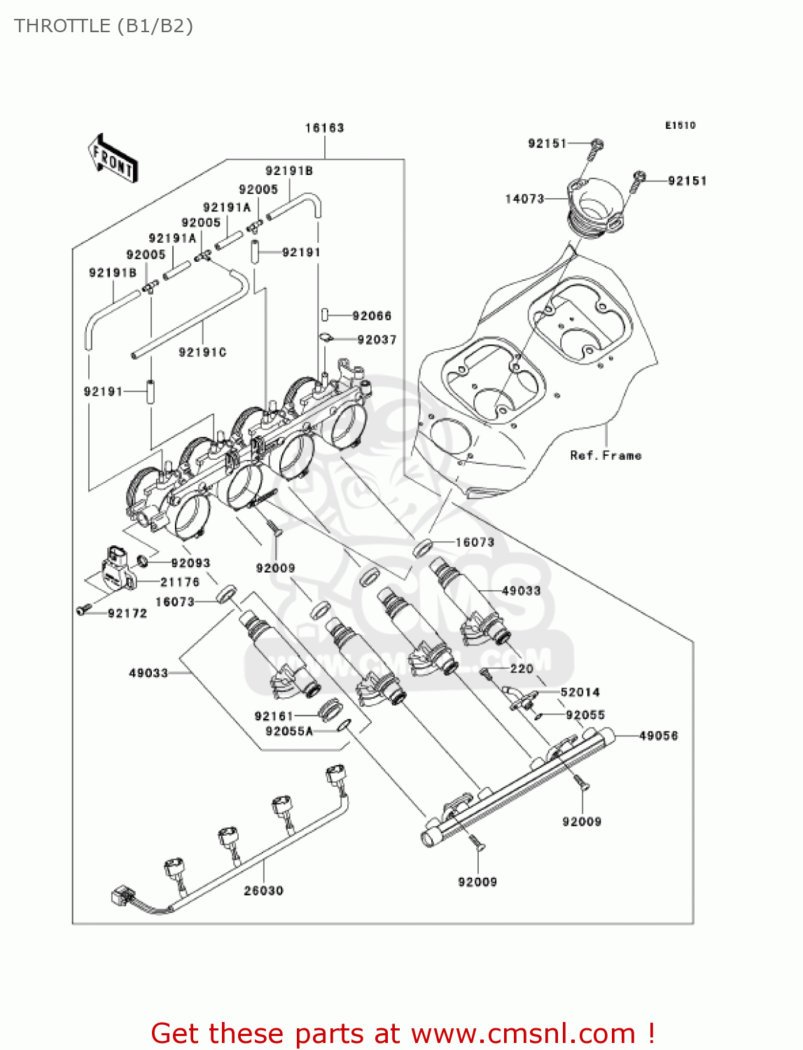 THROTTLE (B1/B2) ZX1200B1 ZX12R 2002 USA CALIFORNIA CANADA