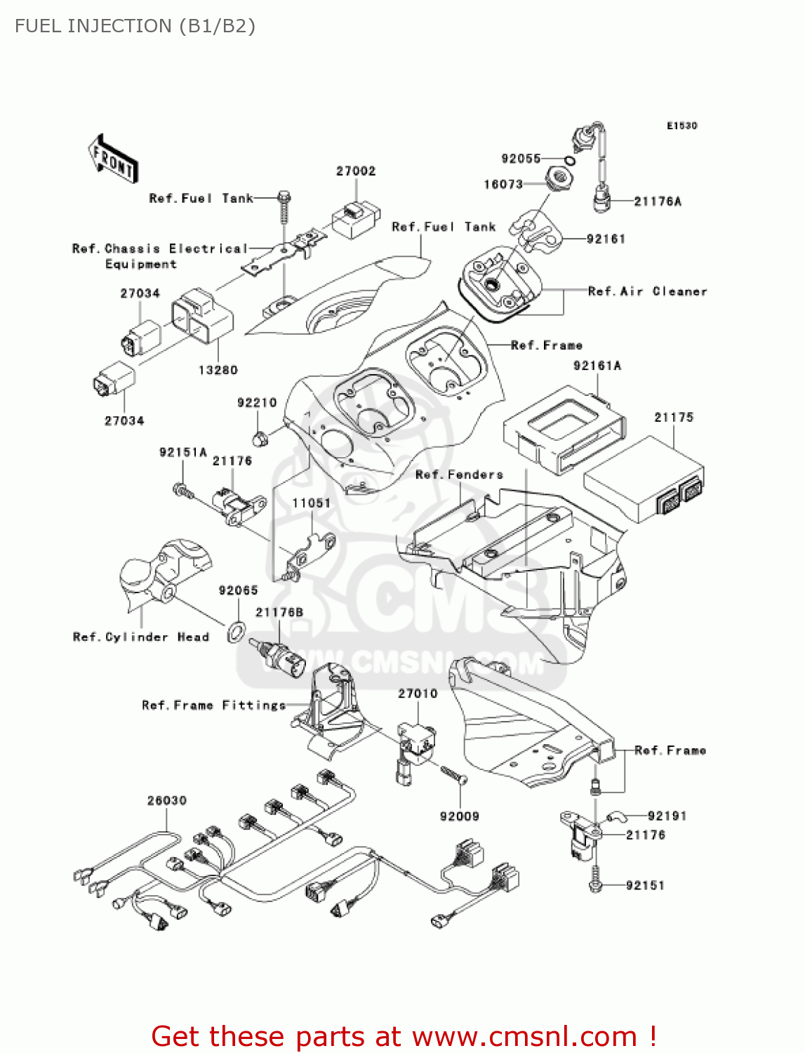 FUEL INJECTION (B1/B2) ZX1200B1 ZX12R 2002 USA CALIFORNIA CANADA