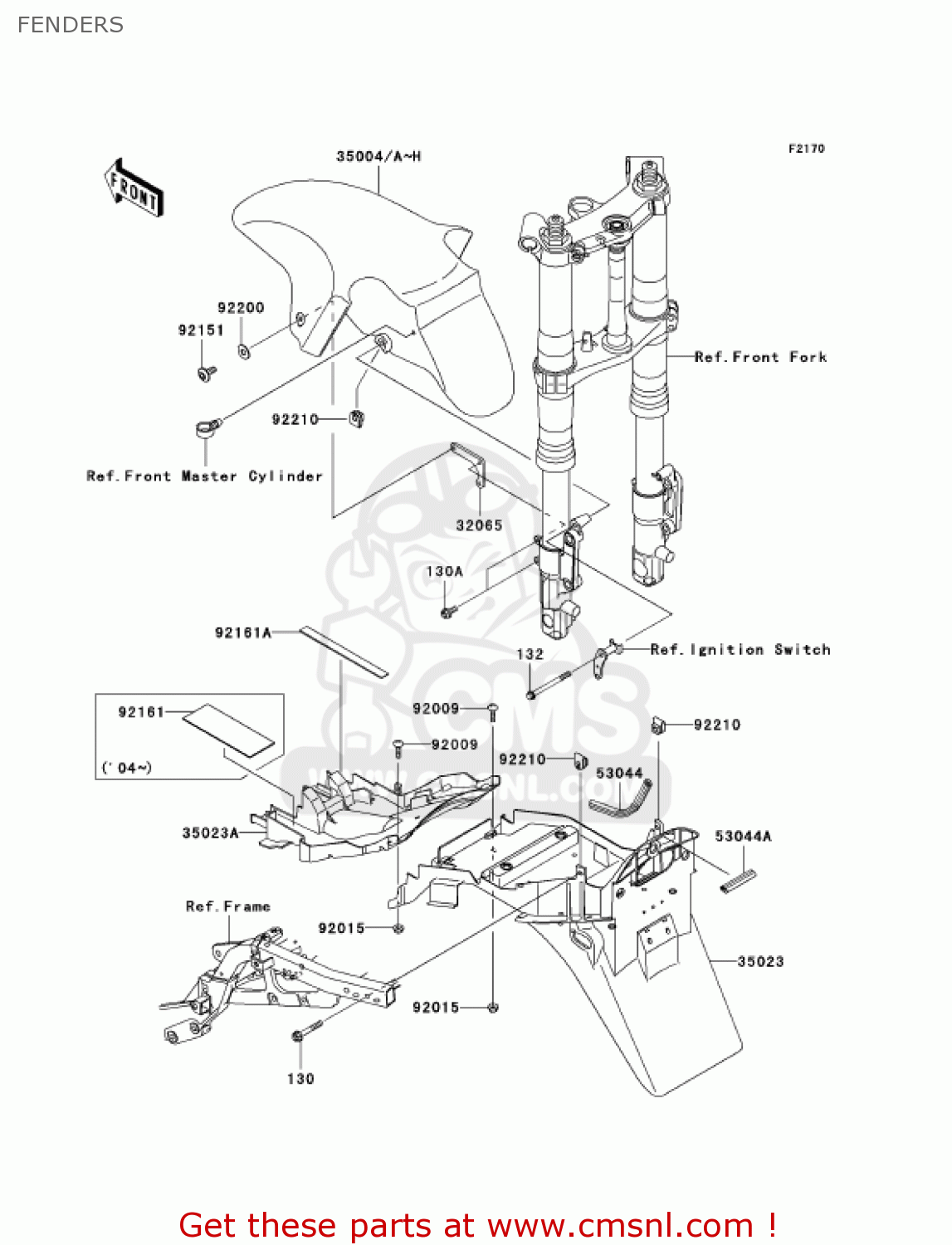 FENDERS ZX1200B1 ZX12R 2002 USA CALIFORNIA CANADA