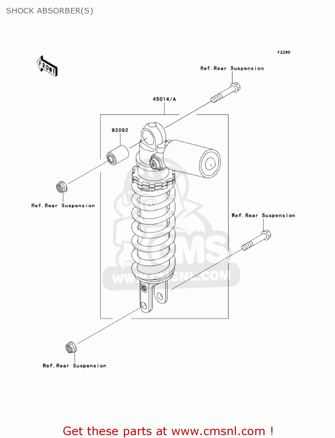 SHOCK ABSORBER(S) ZX1200B1 ZX12R 2002 USA CALIFORNIA CANADA