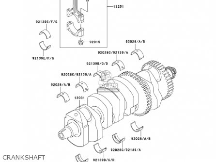 CRANKSHAFT - ZX1200B1 ZX12R 2002 USA CALIFORNIA CANADA
