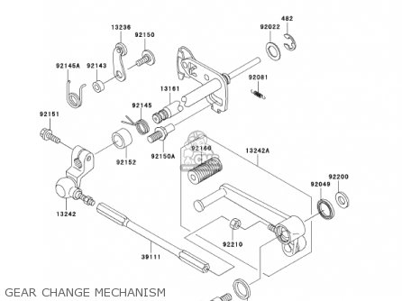 GEAR CHANGE MECHANISM - ZX1200B1 ZX12R 2002 USA CALIFORNIA CANADA