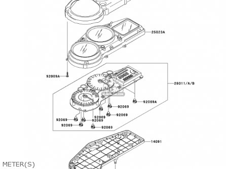 METER(S) - ZX1200B1 ZX12R 2002 USA CALIFORNIA CANADA