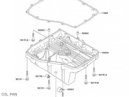 OIL PAN - ZX1200B1 ZX12R 2002 USA CALIFORNIA CANADA
