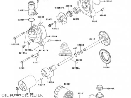 OIL PUMP/OIL FILTER - ZX1200B1 ZX12R 2002 USA CALIFORNIA CANADA
