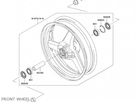 FRONT WHEEL - ZX1200B1 ZX12R 2002 USA CALIFORNIA CANADA